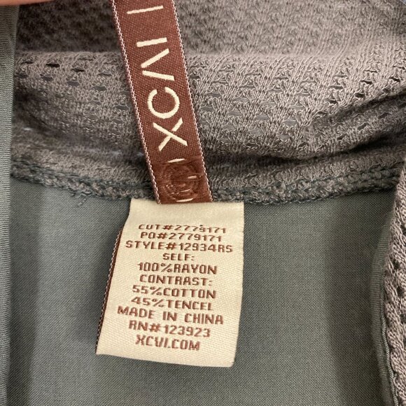 XCVI Dark Gray Full Zip Ultra Soft Pockets Rolled Tab Light Jacket Medium - Picture 4 of 10